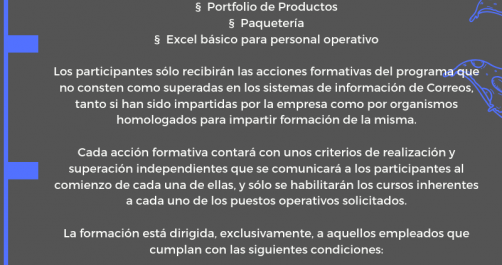 #InfoCGTCorreos | Del 6 al 12 de junio, INSCRIPCIÓN DE LOS CURSOS PUNTUABLES PARA EL CONCURSO DE TRASLADOS