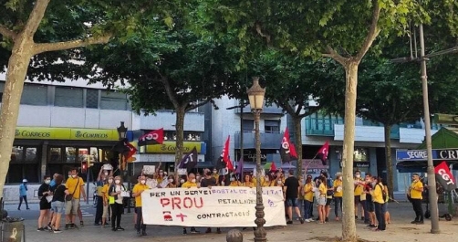 Huelga en Lleida de l@s compañer@s de Correos