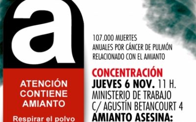 Concentración 6 de noviembre: El Amianto Asesina