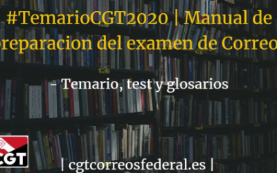 #TemarioCGT2020·2021 | Manual de preparación del examen de Correos