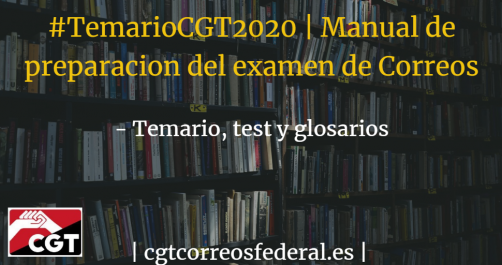 #TemarioCGT2020·2021 | Manual de preparación del examen de Correos
