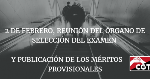 #InfoCGTCorreos | Mañana, 2 de febrero, Correos publicará los MÉRITOS PROVISIONALES