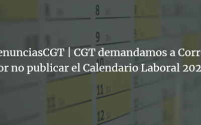 CALENDARIO LABORAL | CGT denuncia a Correos